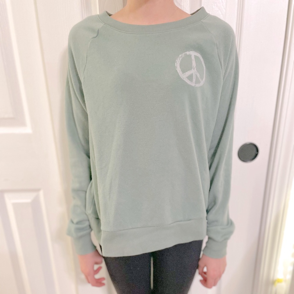 Lauren Conrad sage green crewneck sweatshirt